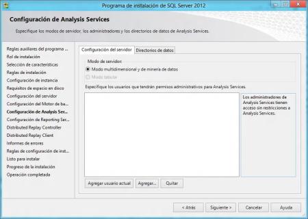 Configuracion Analysis Services